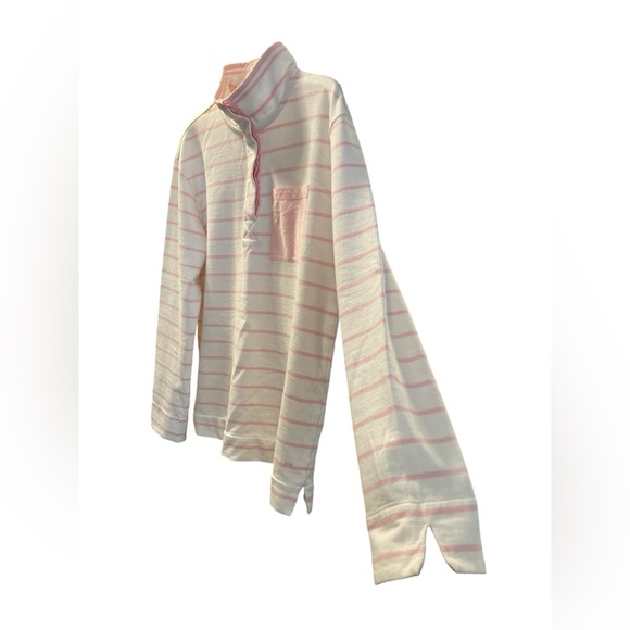 crown & ivy Striped mock neck Pullover Sweatshirt. Size Small. - Picture 12 of 14